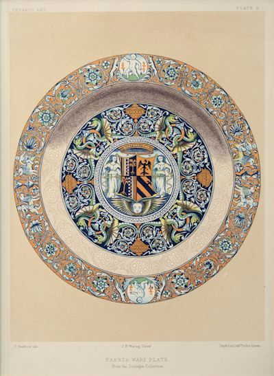 Francis Bedford Day & Son London - Faenza Ware Plate Art Treasures of the United Kingdom