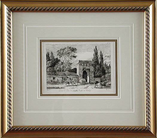 Jean Baptiste Louis Cazin - Framed Image - Porte du Parc de Versailles - Route de Marley