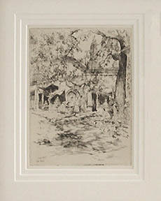 Louis Godefroy Framed Image - Croquis Pour le Cafe au Platane Salonika