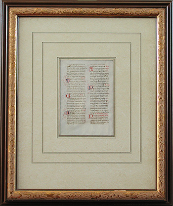 Illumination - Framed Image - Illuminated Breviary Leaf