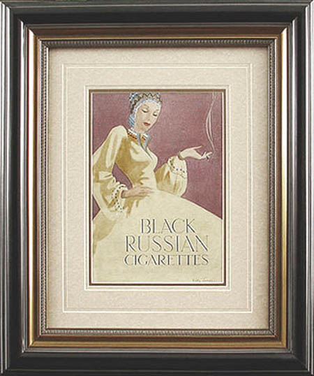 Violeta Janes - Framed Image - Black Russian Cigarettes