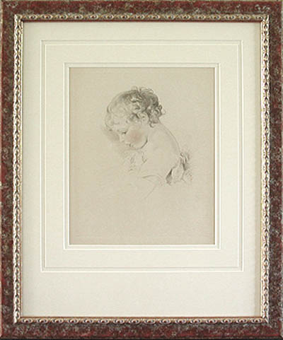 Frederick Christian Lewis - Framed Image - Sir Thomas Lawrence's Portrait of Henry Bloxam as a Child