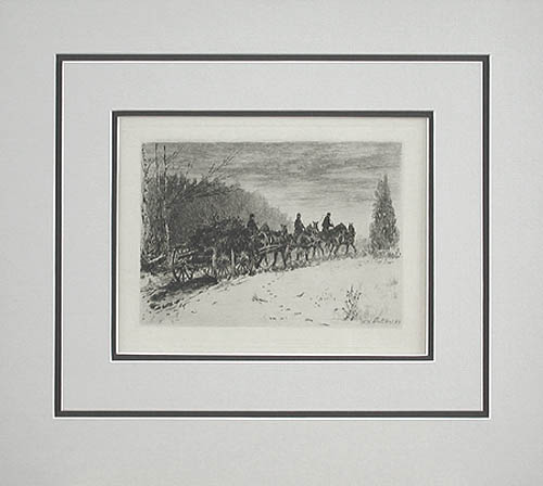 William Henry Shelton - Matted Image - Union Soldiers on Horseback